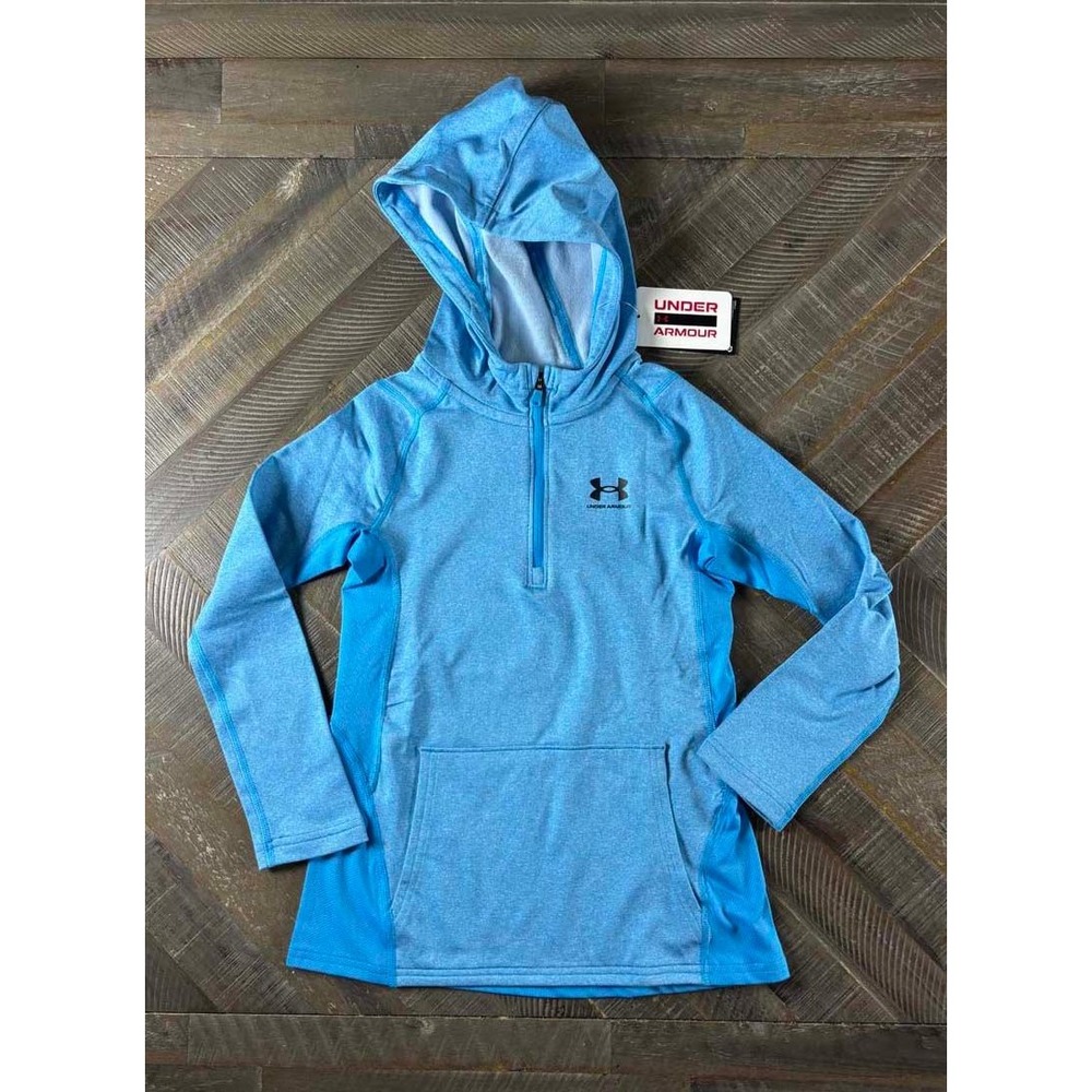 Under Armour Boys ColdGear Armour 1/2 Zip Hoodie YSM 1382095-419 NWT